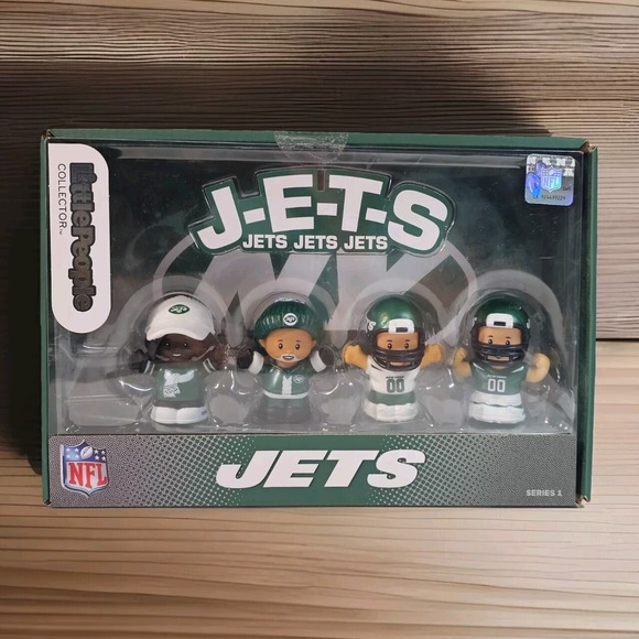 Other - Fisher Price Little People NFL The New York Jets 4 Figure‎ Collector Set